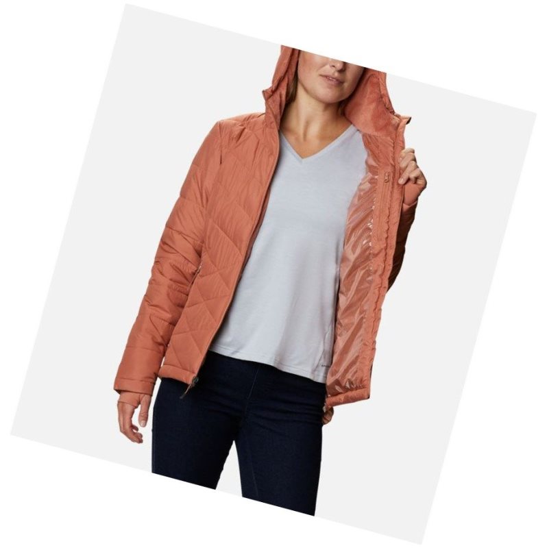 Columbia Heavenly Hooded Mont Kadın Pembe | 40297-LPXY