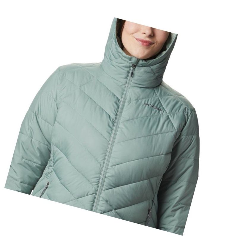 Columbia Heavenly Hooded Plus Size Mont Kadın Açık Yeşil | 58962-SMXH