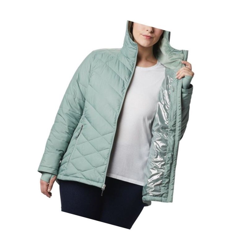 Columbia Heavenly Hooded Plus Size Mont Kadın Açık Yeşil | 58962-SMXH