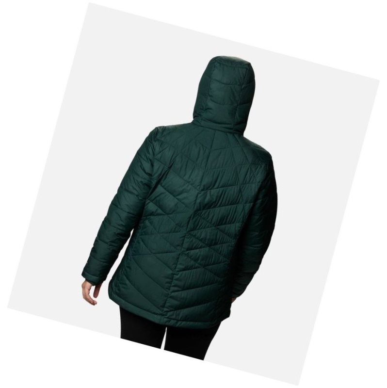 Columbia Heavenly Hooded Plus Size Mont Kadın Yeşil | 98460-JEBK