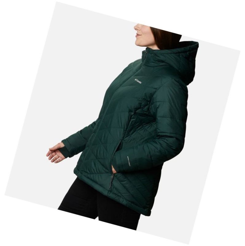 Columbia Heavenly Hooded Plus Size Mont Kadın Yeşil | 98460-JEBK