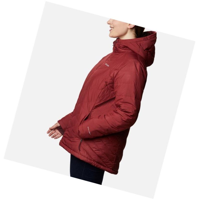 Columbia Heavenly Hooded Plus Size Mont Kadın Kırmızı | 91408-YDZF