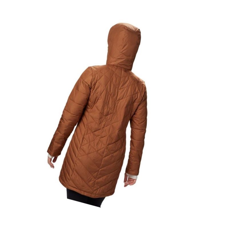 Columbia Heavenly Long Hooded Mont Kadın Kahverengi | 78561-OXPB