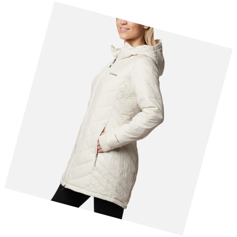 Columbia Heavenly Long Hooded Mont Kadın Krema | 76429-VCGI