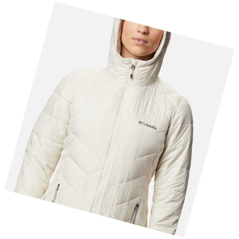 Columbia Heavenly Long Hooded Mont Kadın Krema | 76429-VCGI
