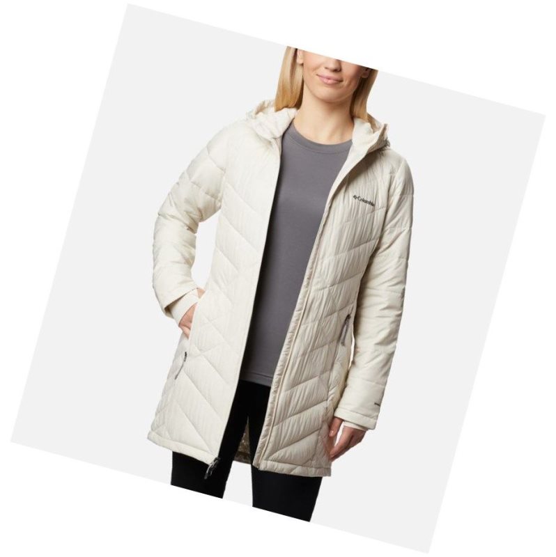 Columbia Heavenly Long Hooded Mont Kadın Krema | 76429-VCGI