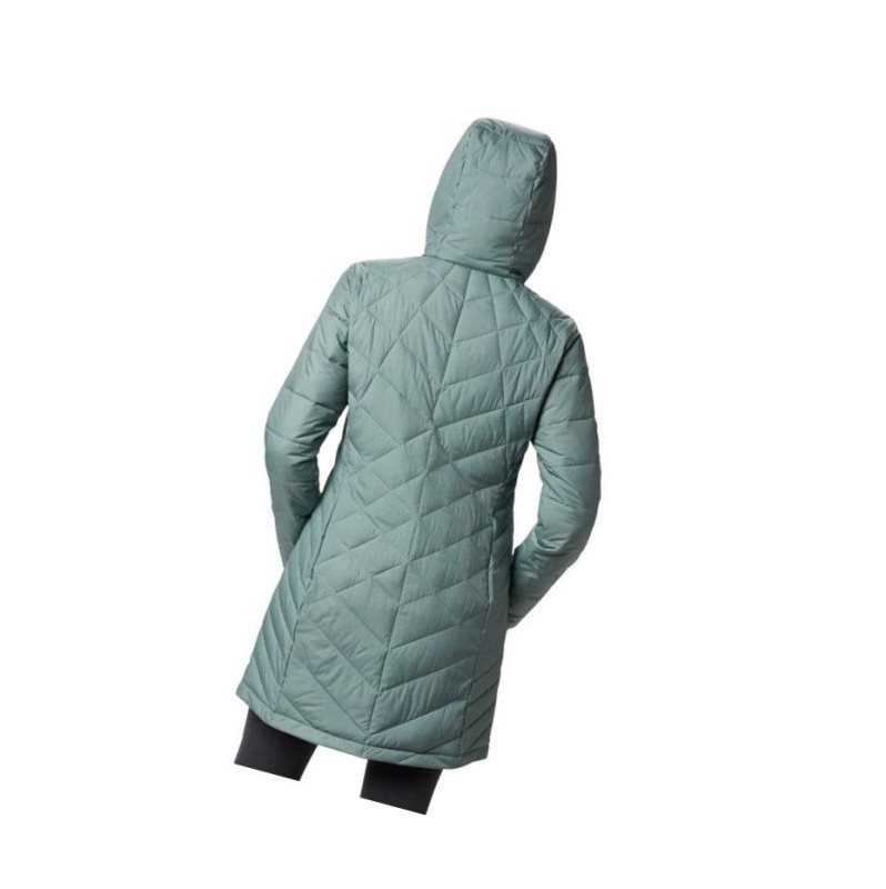 Columbia Heavenly Long Hooded Mont Kadın Açık Yeşil | 76310-EQRD