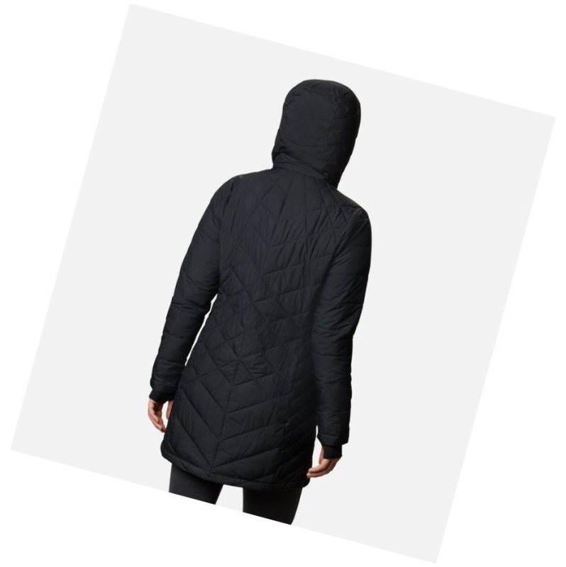 Columbia Heavenly Long Hooded Mont Kadın Siyah | 96347-IGOU