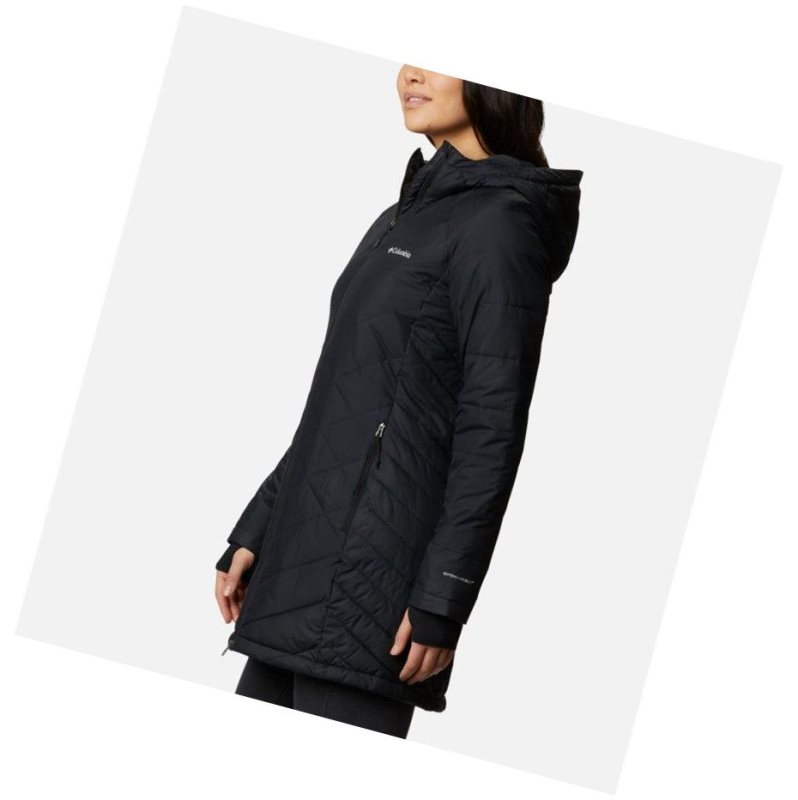 Columbia Heavenly Long Hooded Mont Kadın Siyah | 96347-IGOU