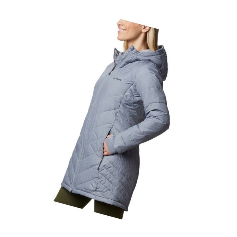 Columbia Heavenly Long Hooded Mont Kadın Gri | 45701-YPQG