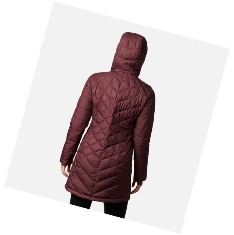 Columbia Heavenly Long Hooded Mont Kadın Bordo | 04371-TXOL