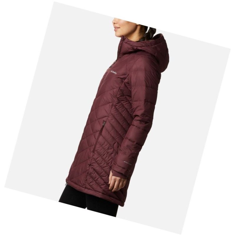 Columbia Heavenly Long Hooded Mont Kadın Bordo | 04371-TXOL