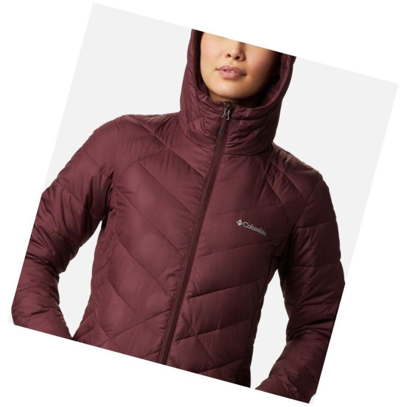 Columbia Heavenly Long Hooded Mont Kadın Bordo | 04371-TXOL