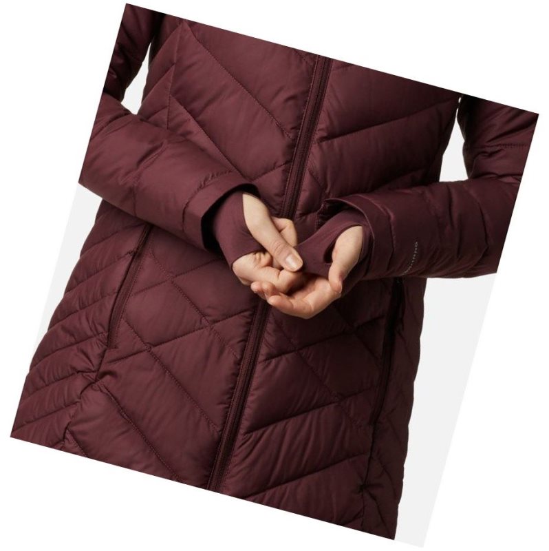 Columbia Heavenly Long Hooded Mont Kadın Bordo | 04371-TXOL