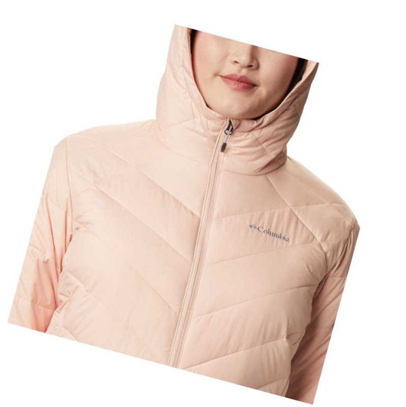 Columbia Heavenly Long Hooded Plus Size Mont Kadın Pembe | 65317-YAHI