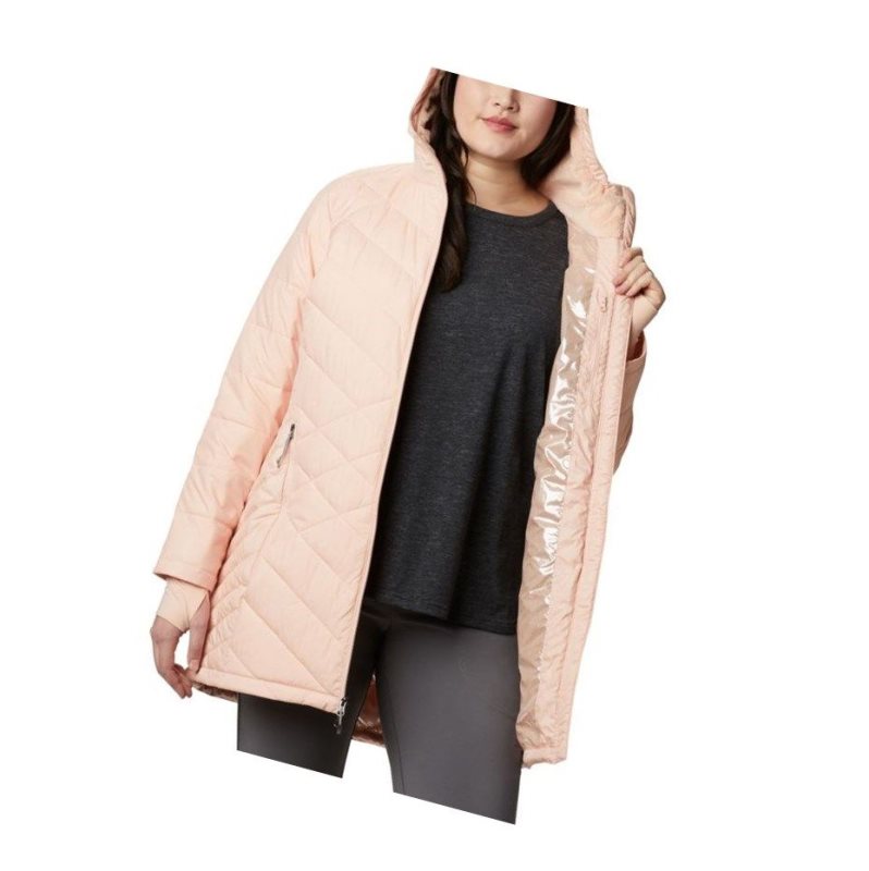 Columbia Heavenly Long Hooded Plus Size Mont Kadın Pembe | 65317-YAHI