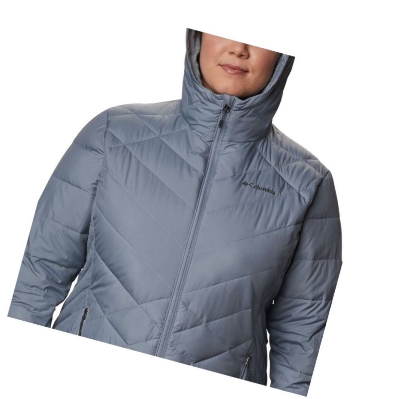 Columbia Heavenly Long Hooded Plus Size Mont Kadın Gri | 46920-XTIA
