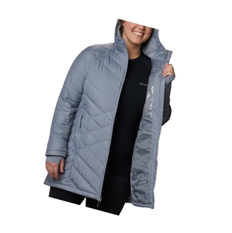 Columbia Heavenly Long Hooded Plus Size Mont Kadın Gri | 46920-XTIA