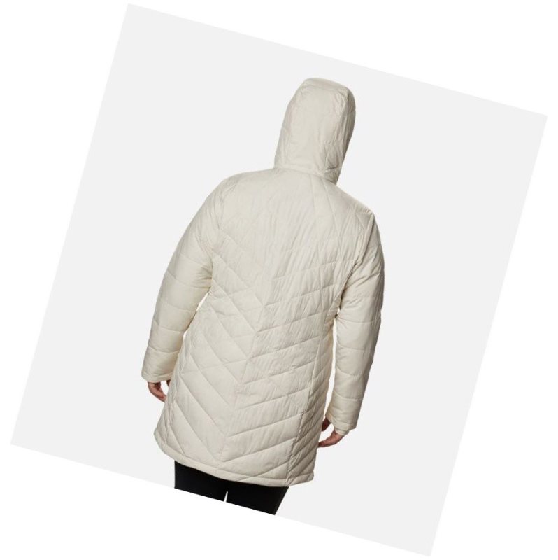 Columbia Heavenly Long Hooded Plus Size Mont Kadın Krema | 98362-YCGF