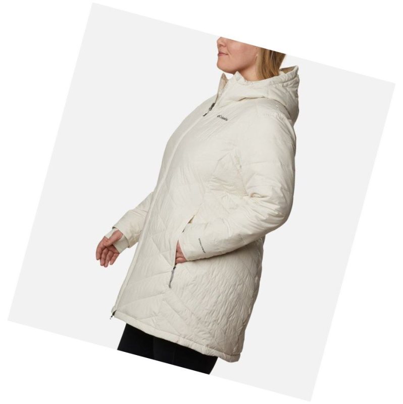 Columbia Heavenly Long Hooded Plus Size Mont Kadın Krema | 98362-YCGF