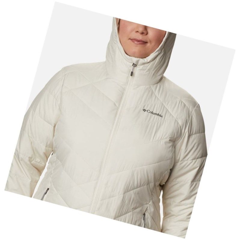 Columbia Heavenly Long Hooded Plus Size Mont Kadın Krema | 98362-YCGF