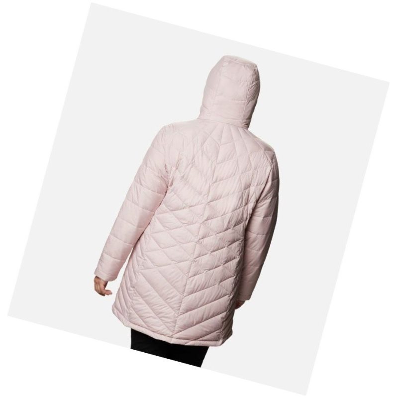 Columbia Heavenly Long Hooded Plus Size Mont Kadın Pembe | 27590-QSTI