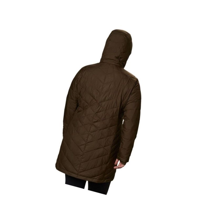 Columbia Heavenly Long Hooded Plus Size Mont Kadın Zeytin Yeşili | 18679-CAEV