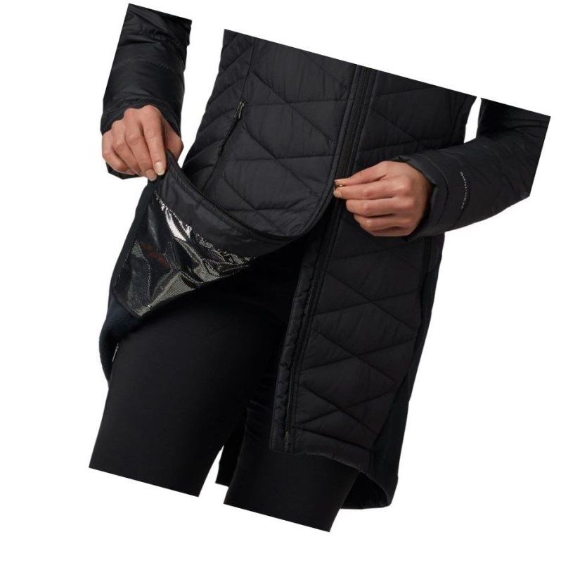 Columbia Heavenly Long Hybrid Mont Kadın Siyah | 63759-KONT