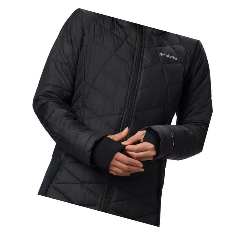 Columbia Heavenly Long Hybrid Mont Kadın Siyah | 63759-KONT