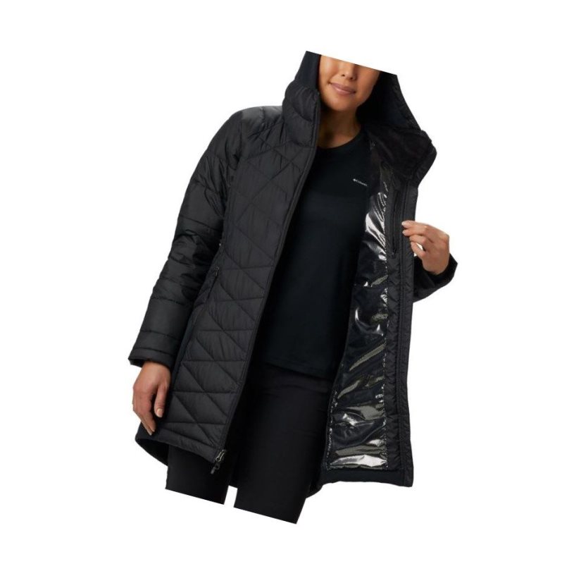 Columbia Heavenly Long Hybrid Mont Kadın Siyah | 63759-KONT