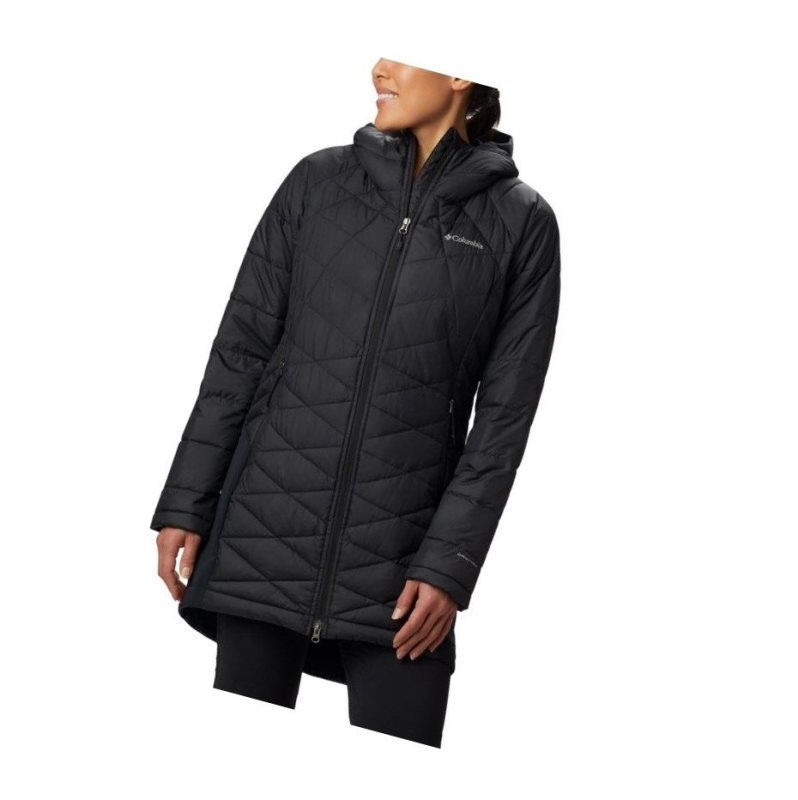 Columbia Heavenly Long Hybrid Mont Kadın Siyah | 63759-KONT