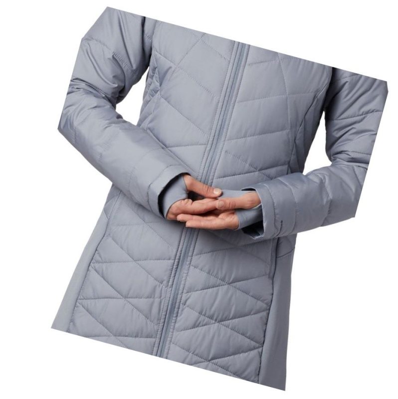 Columbia Heavenly Long Hybrid Mont Kadın Gri | 23784-YCQZ