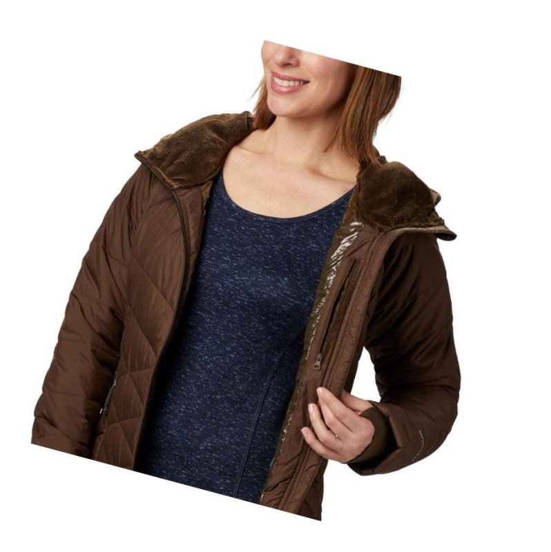 Columbia Heavenly Long Hybrid Mont Kadın Zeytin Yeşili | 18375-YHFJ