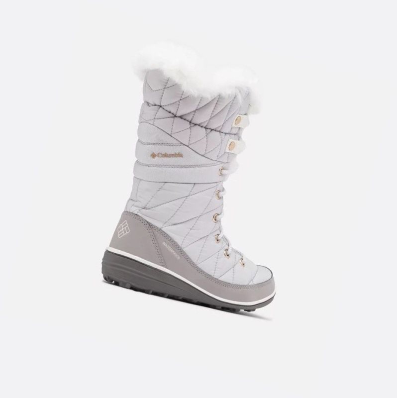 Columbia Heavenly Omni-Heat Waterproof Kışlık Bot Kadın Gri Açık Mavi | 43701-CXEF