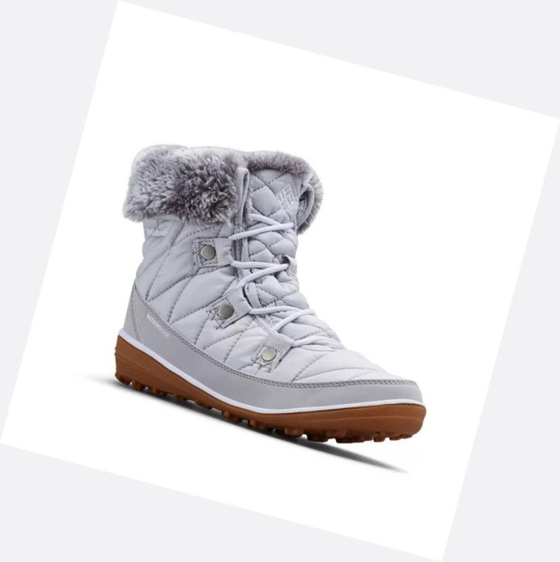 Columbia Heavenly Shorty Omni-Heat Kışlık Bot Kadın Gri Beyaz | 20647-EIDJ