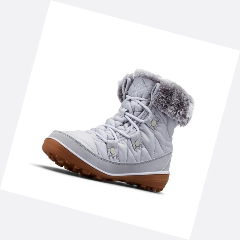 Columbia Heavenly Shorty Omni-Heat Kışlık Bot Kadın Gri Beyaz | 20647-EIDJ