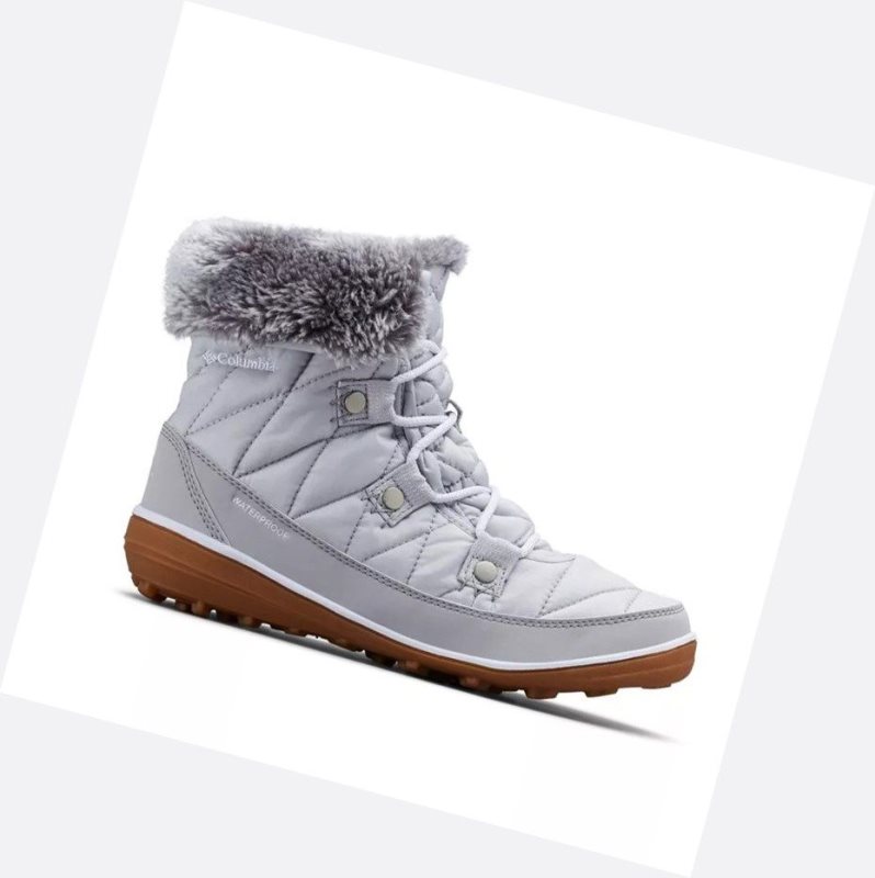 Columbia Heavenly Shorty Omni-Heat Kışlık Bot Kadın Gri Beyaz | 20647-EIDJ