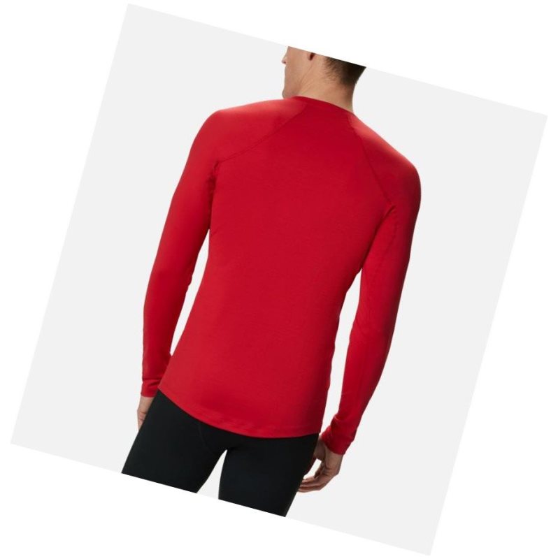 Columbia Heavyweight Stretch Long Sleeve Sweatshirt Erkek Mavi Kırmızı | 73612-IQVR