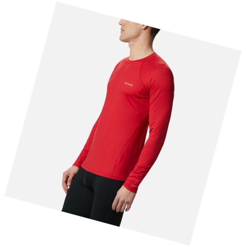 Columbia Heavyweight Stretch Long Sleeve Sweatshirt Erkek Mavi Kırmızı | 73612-IQVR