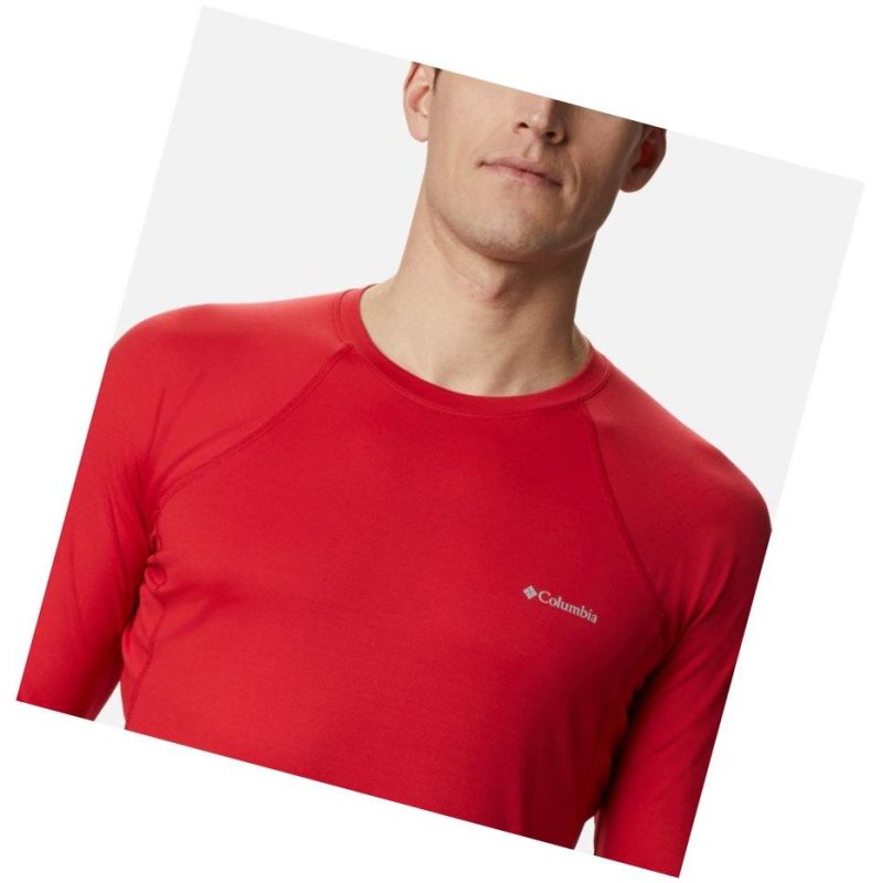Columbia Heavyweight Stretch Long Sleeve Sweatshirt Erkek Mavi Kırmızı | 73612-IQVR