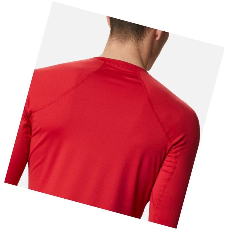 Columbia Heavyweight Stretch Long Sleeve Sweatshirt Erkek Mavi Kırmızı | 73612-IQVR