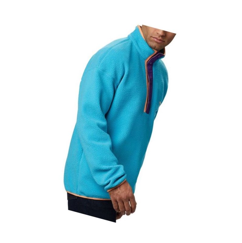 Columbia Helvetia Half-Snap Fleece Sweatshirt Erkek Mavi | 72015-REGL