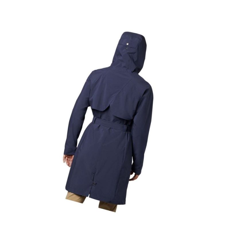 Columbia Here And There Long Trench Mont Kadın Lacivert | 60879-NTSG