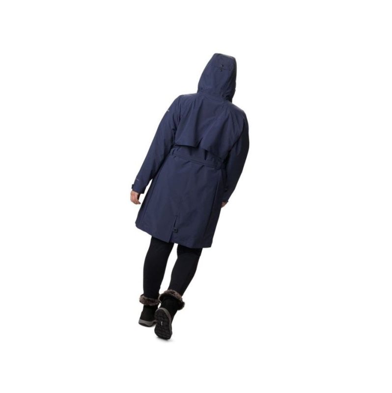 Columbia Here And There Long Trench Plus Size Mont Kadın Lacivert | 75832-BSGR