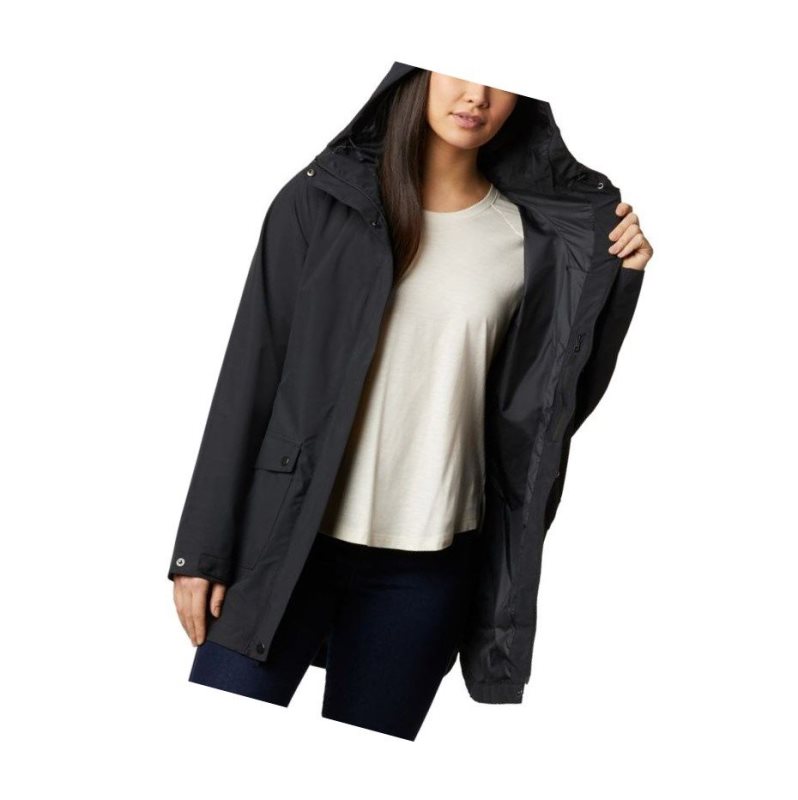 Columbia Here And There Trench Mont Kadın Siyah | 41230-UWLQ