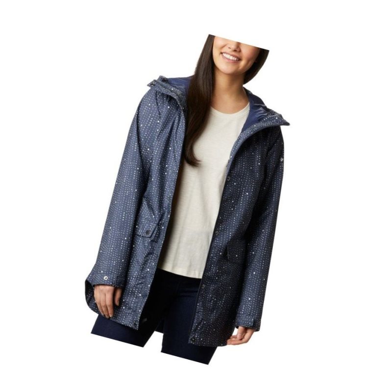 Columbia Here And There Trench Mont Kadın Lacivert | 20547-VXAG