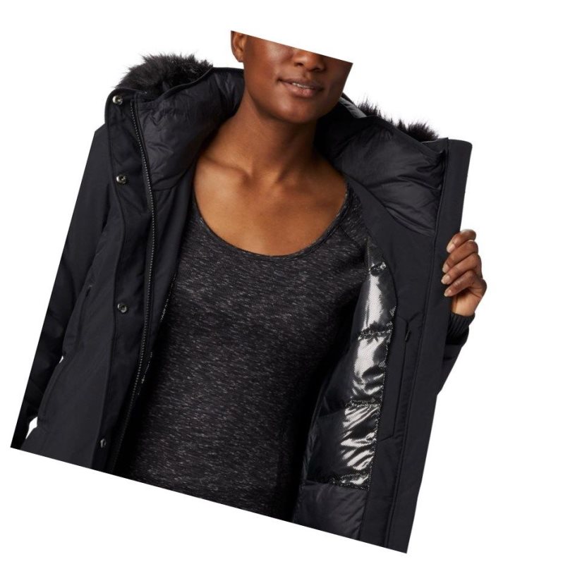 Columbia Hillsdale Parka Mont Kadın Siyah | 71856-CBUN