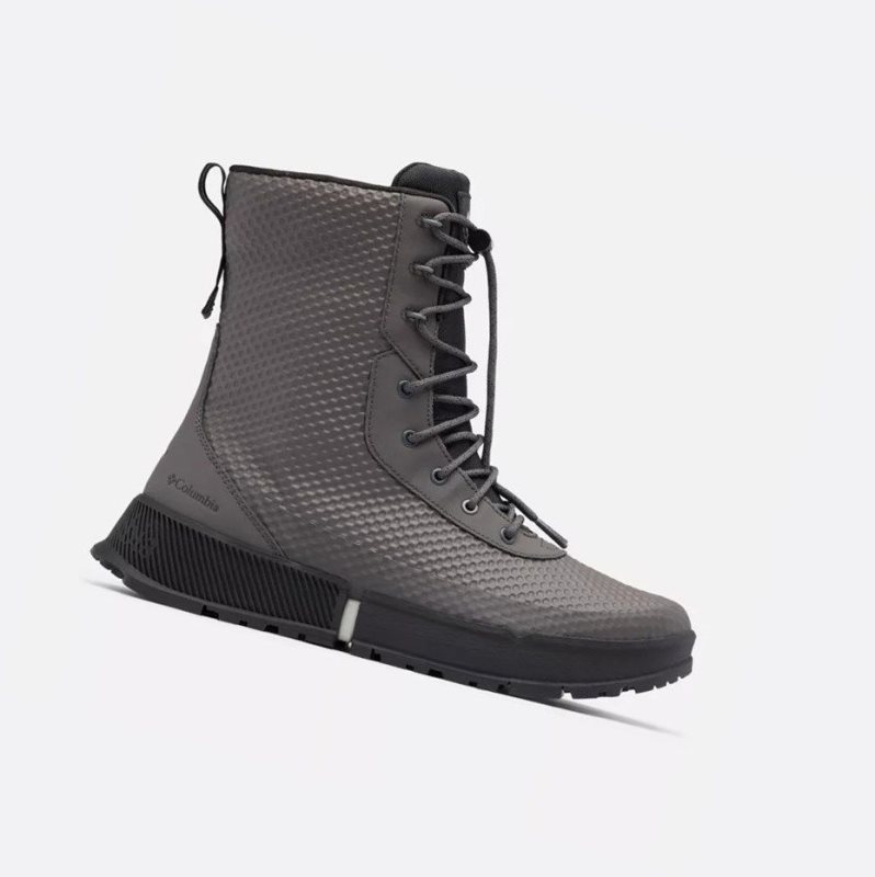 Columbia Hyper-Boreal Omni-Heat Tall Kışlık Bot Erkek Koyu Gri Siyah | 91043-DKPU