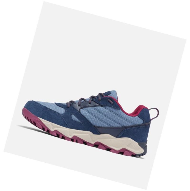 Columbia IVO Trail Waterproof Yürüyüş Ayakkabısı Kadın Mavi Kırmızı | 39601-MRIC
