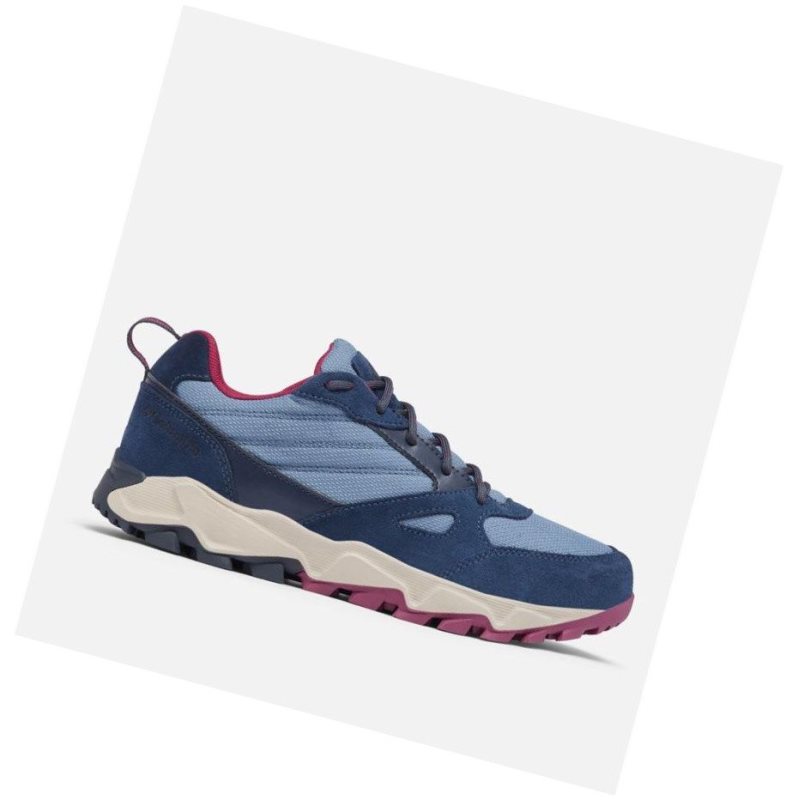 Columbia IVO Trail Waterproof Yürüyüş Ayakkabısı Kadın Mavi Kırmızı | 39601-MRIC